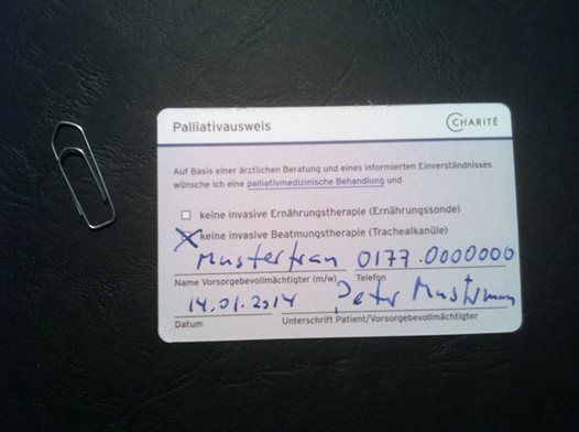Palliativausweis-Vorne